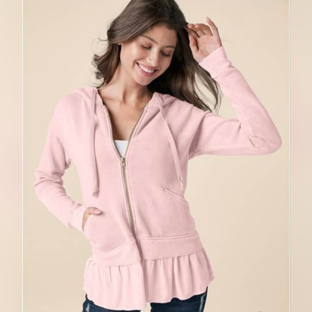 Ruffle Hoodie